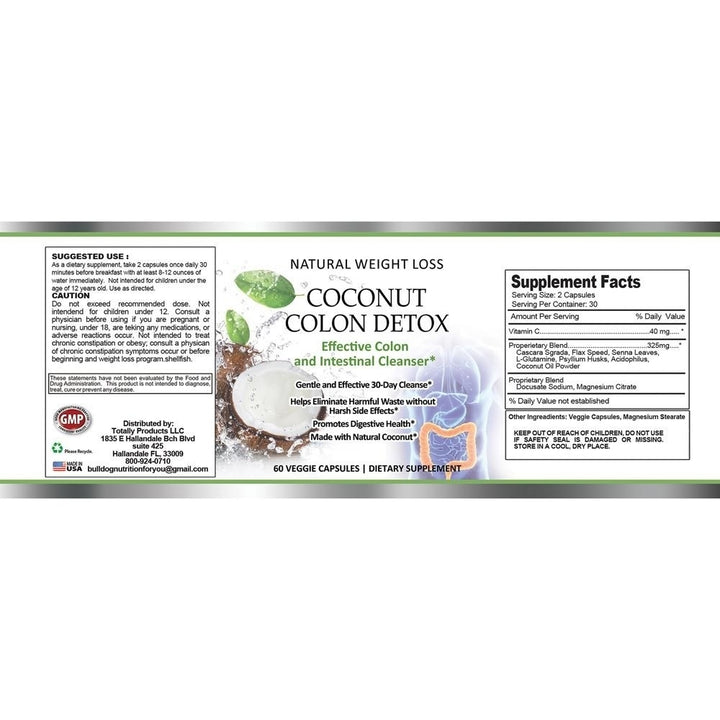 Gentle Coconut Colon Detox Cleanse (60 Capsules) Image 3