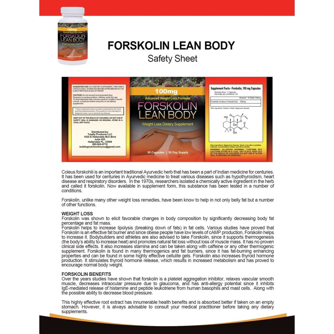 Forskolin Lean Body (30 capsules) Image 3