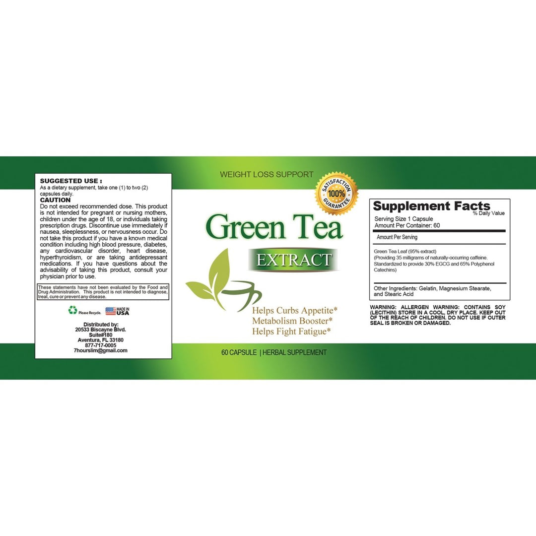 Green Tea Extract for Weight Loss (120 Capsules) Image 3