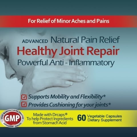 Healthy Joint Repair Supplement Anti-inflammatory Pain Relief 60 Capsules Natural Image 3