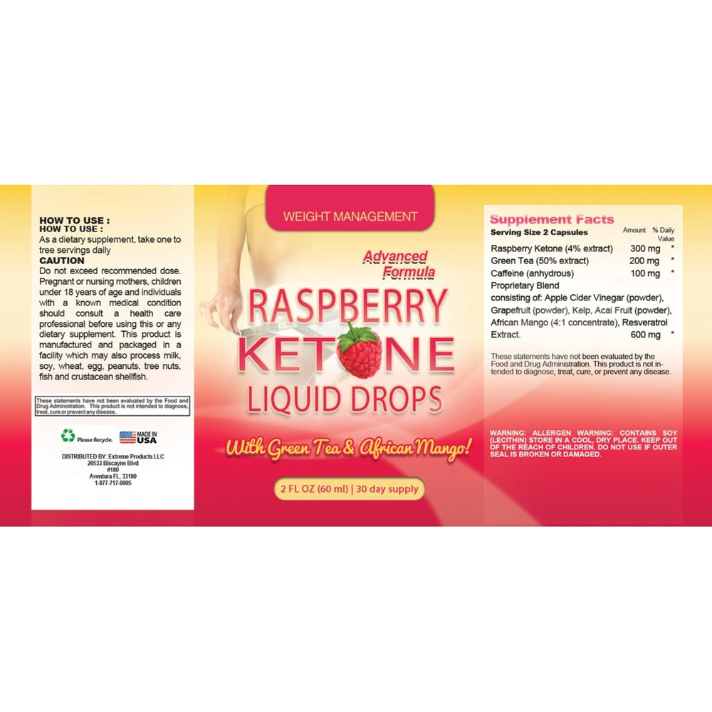 Raspberry Ketones Drops with Green Tea and African Mango Image 2