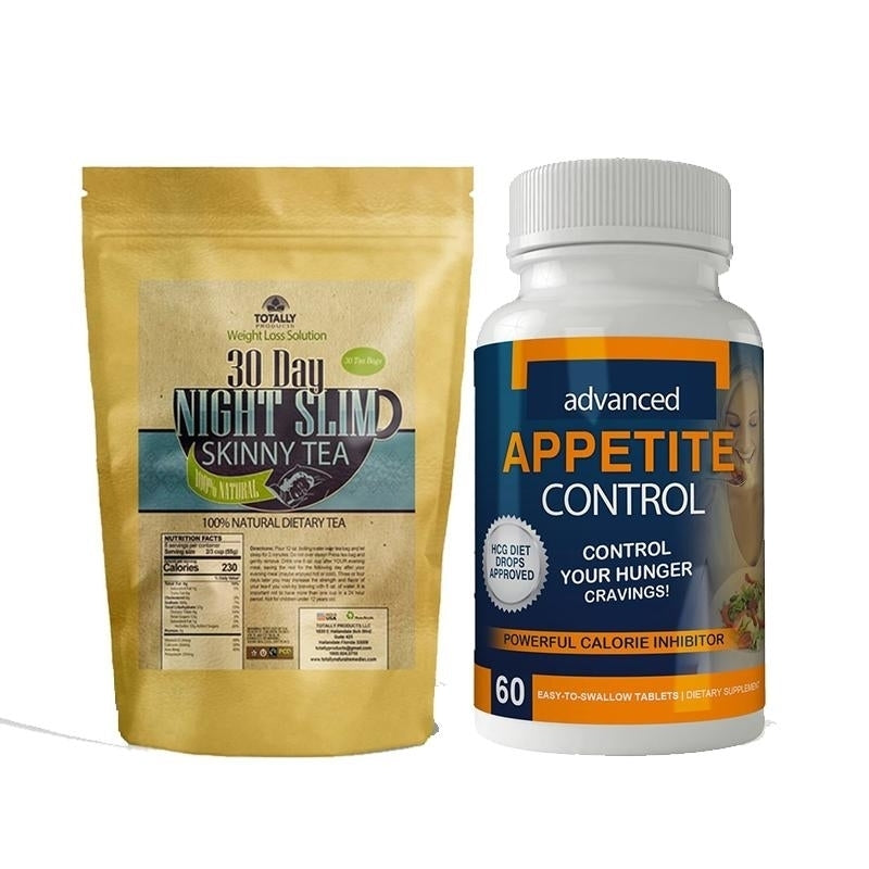 Night Slim Skinny Tea Appetite Control Combo Pack Detox Fat Burner Supplement Image 1