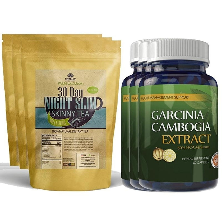 Night Slim Skinny Tea Garcinia Cambogia Combo Weight Loss Detox Energy Boost Image 3