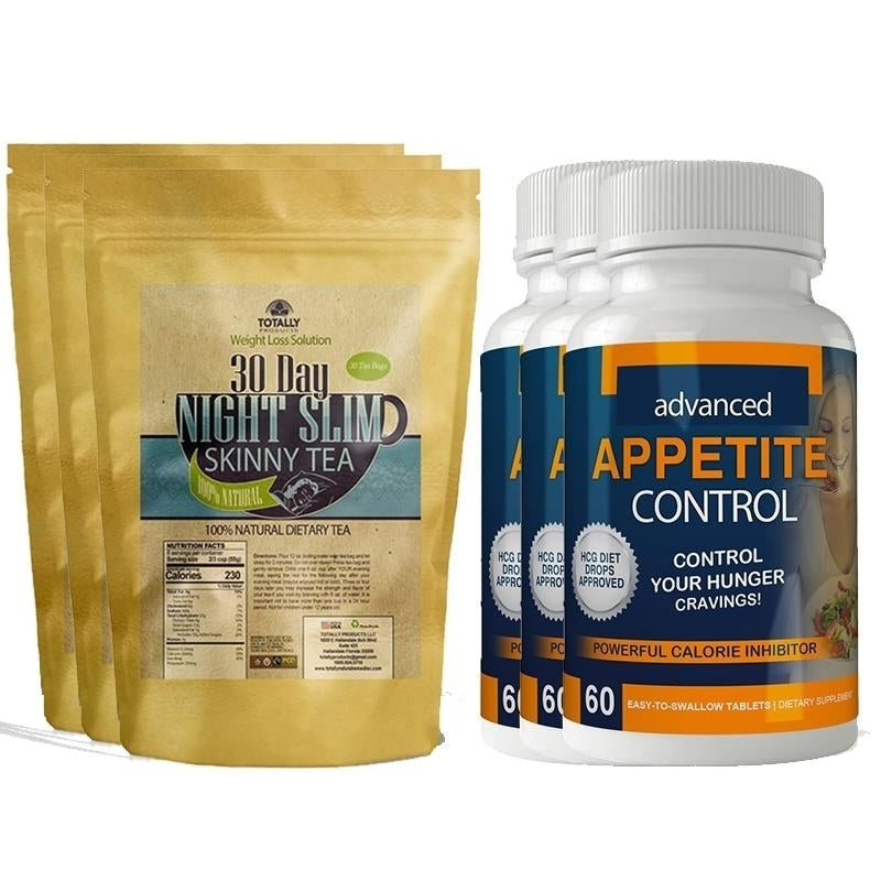 Night Slim Skinny Tea Appetite Control Combo Pack Detox Fat Burner Supplement Image 3