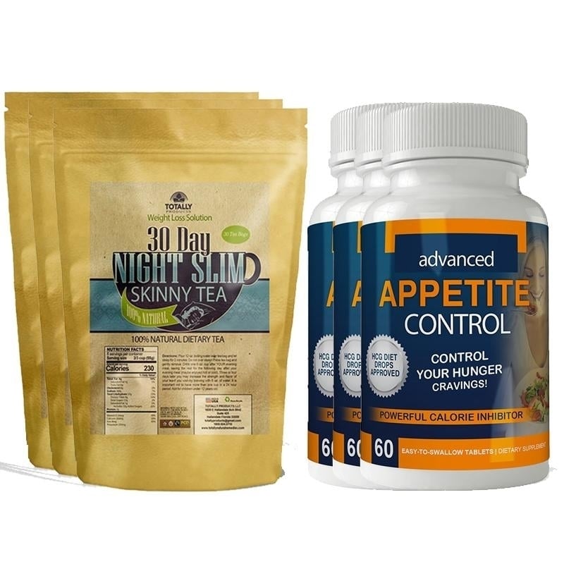 Night Slim Skinny Tea Appetite Control Combo Pack Detox Fat Burner Supplement Image 1