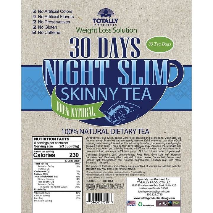 Night Slim Tea and Black Seed Oil Combo Pack Detox Metabolism Boost 30 Day Supply Image 4