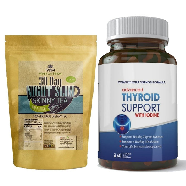 Night Slim Skinny Tea Thyroid Support Combo Metabolism Boost Detox 30 Days Image 1