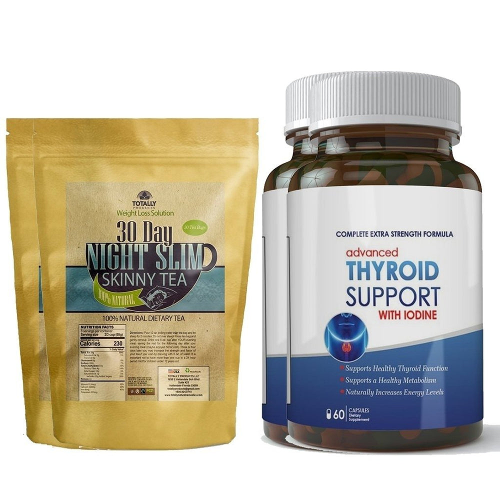 Night Slim Skinny Tea Thyroid Support Combo Metabolism Boost Detox 30 Days Image 2