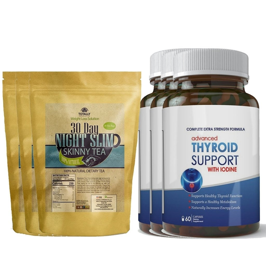 Night Slim Skinny Tea Thyroid Support Combo Metabolism Boost Detox 30 Days Image 3