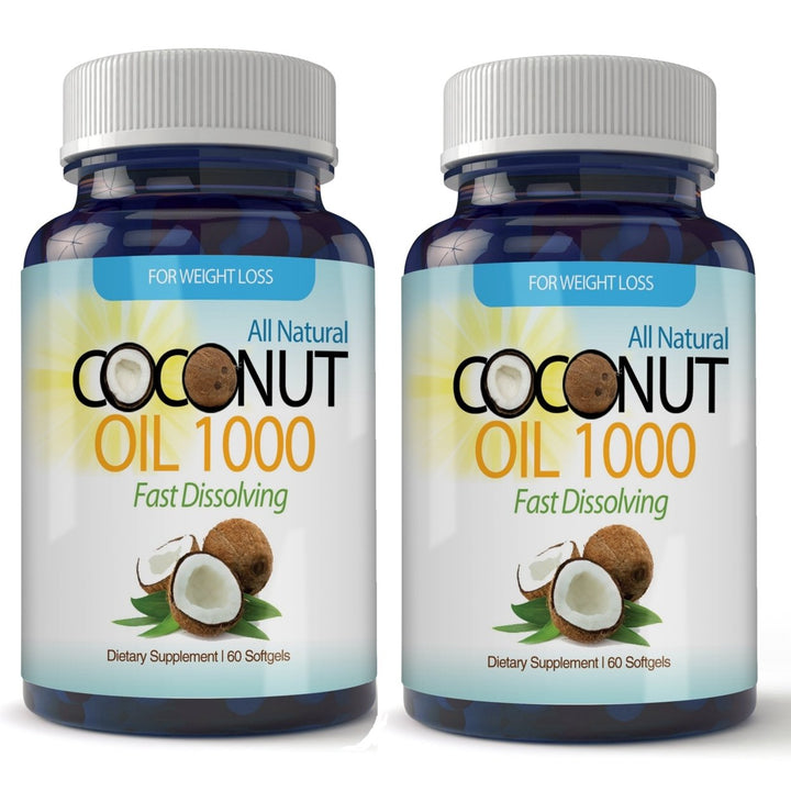 Organic Virgin Coconut Oil 120 Softgels for Metabolism Weight Control Image 1