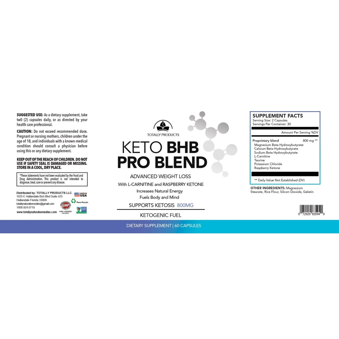 Totally Products Keto BHB PRO Blend with Raspberry and L-Carnitine for Weight Loss Image 4