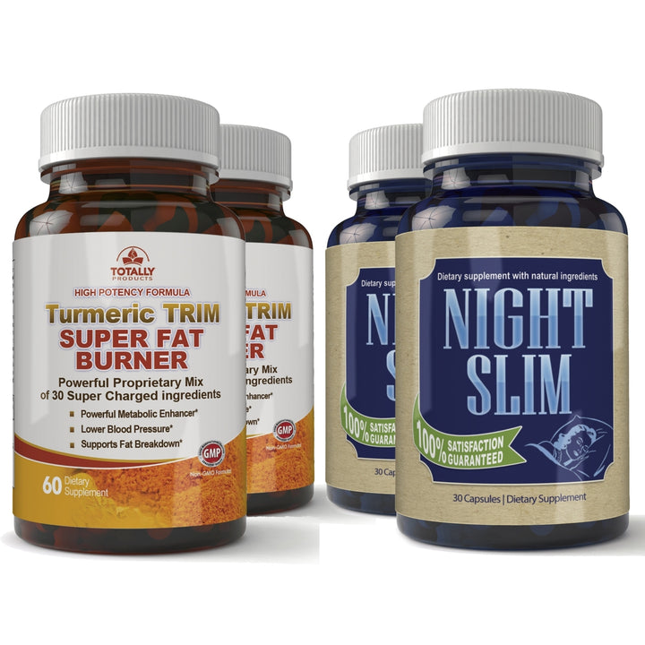 Turmeric Trim Night Slim Weight Loss Combo Pack Fat Burner Supplements 2 Bottles Image 4