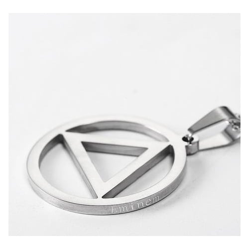 RapHipHip and Hop Eminem Am with Simple Accessories for Titanium Steel Mens Necklace Image 3