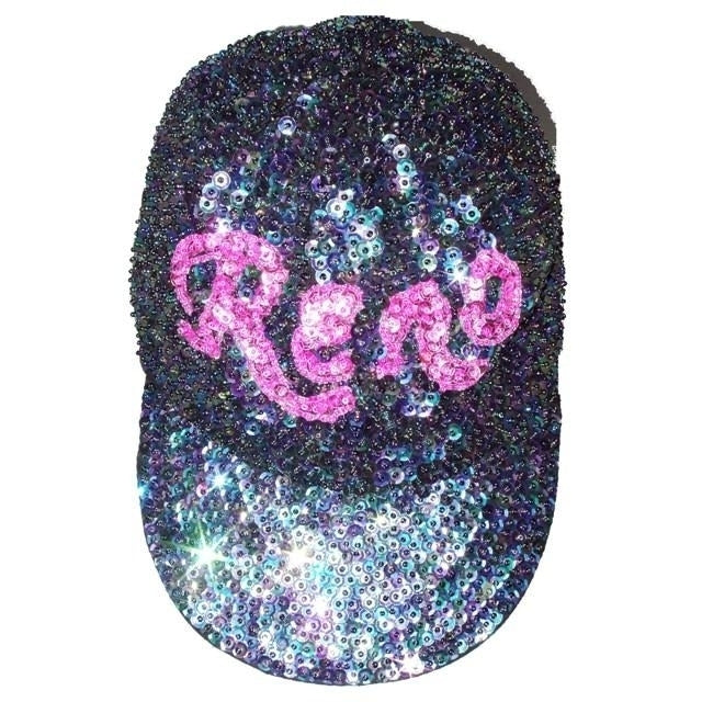 Sequin Baseball Cap Peacock Reno Image 1