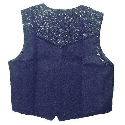 Sequin Denim Vest Black VST08 Image 2