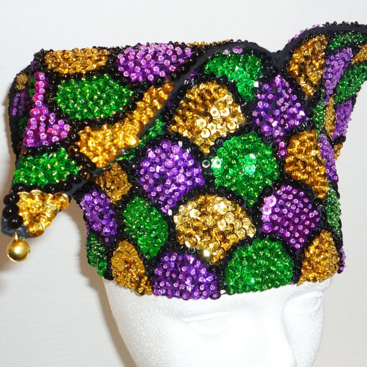 Sequin Jester Hat Mardigras Shells Image 1