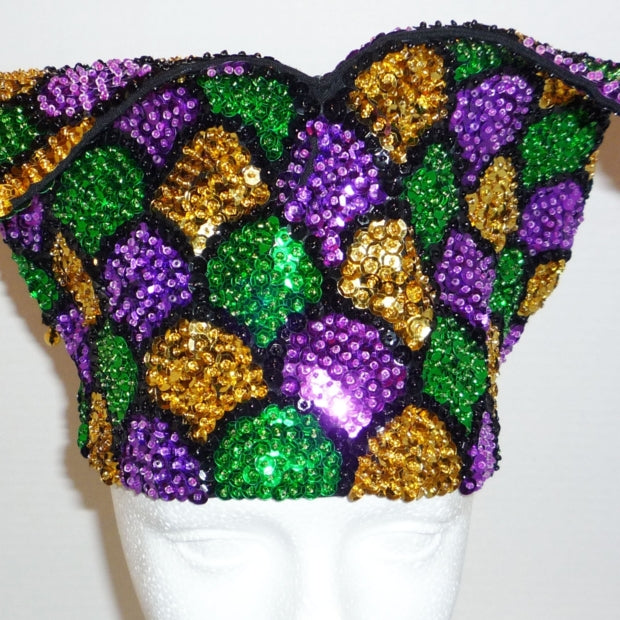 Sequin Jester Hat Mardigras Shells Image 2