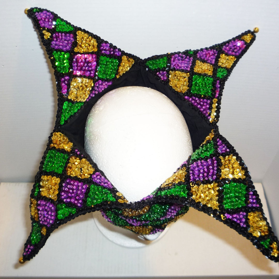 Sequin Jester Hat Mardigras Squares Image 2