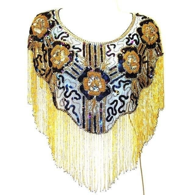 Sequin Shawl 1006 Multi/Gold Image 1