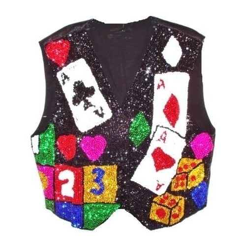 Sequin Vest Casino Cards Image 1