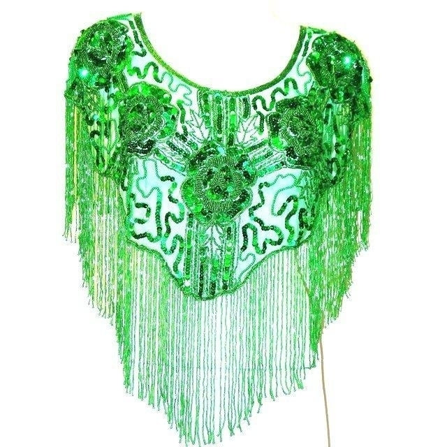 Sequin Shawl/Wrap1006 Emerald Green Image 1