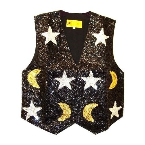 Sequin Vest Celestial Black Image 1