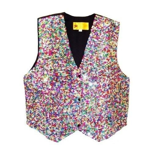 Sequin Vest Lite Multi Image 1