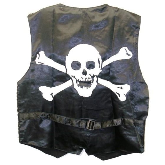 Sequin Vest Pirate Black and White Image 2