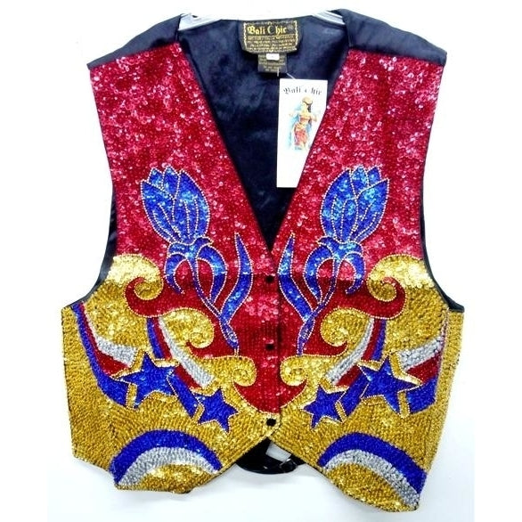 Sequin Vest Rose Bud 270C Image 1