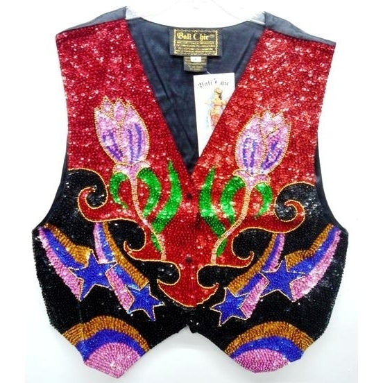 Sequin Vest Rose Bud 270D Image 1