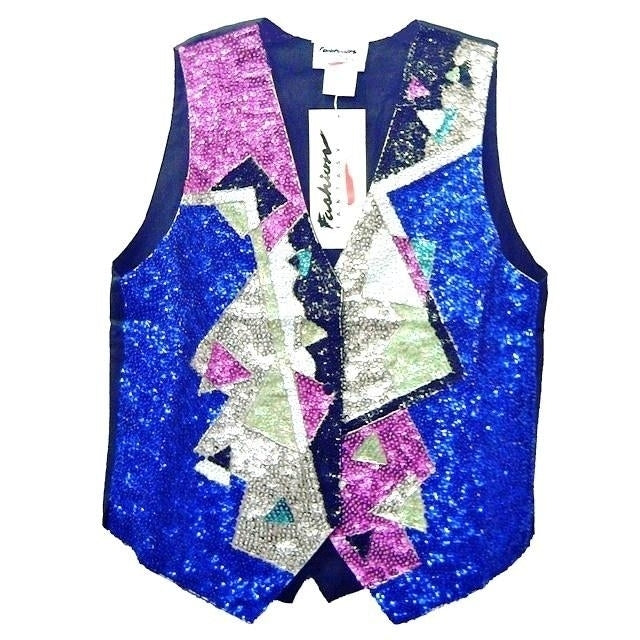 Sequin Vest What's Your Angle Image 1