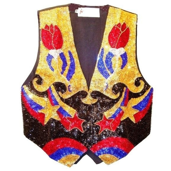 Sequin Vest Rose Bud 174 Image 1