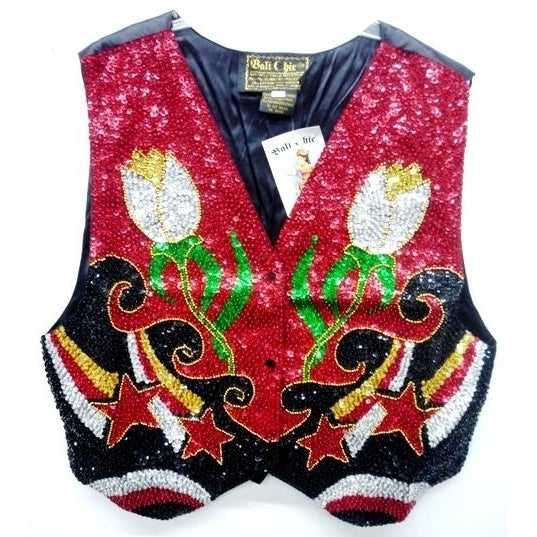 Sequin Vest Rose Bud 270 Image 1