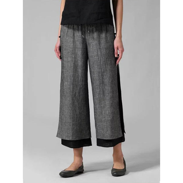 Cotton Pants Plus Size Casual Wide Leg Linen Pants Image 1