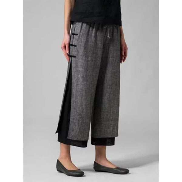 Cotton Pants Plus Size Casual Wide Leg Linen Pants Image 2