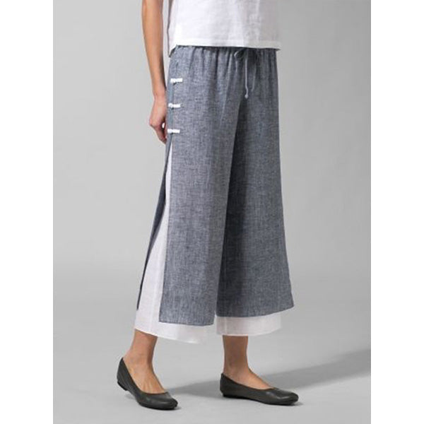 Cotton Pants Plus Size Casual Wide Leg Linen Pants Image 7