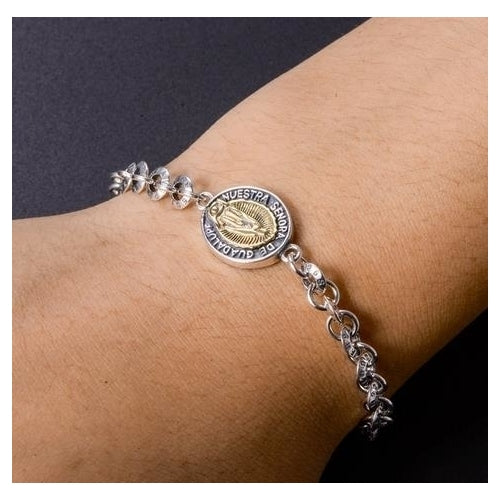 S  Pure Fashion style Jewelry The Virgin Mary Couple Bracelet Image 2