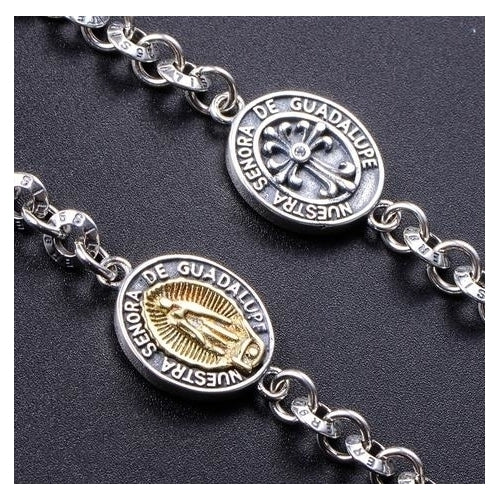 S  Pure Fashion style Jewelry The Virgin Mary Couple Bracelet Image 3