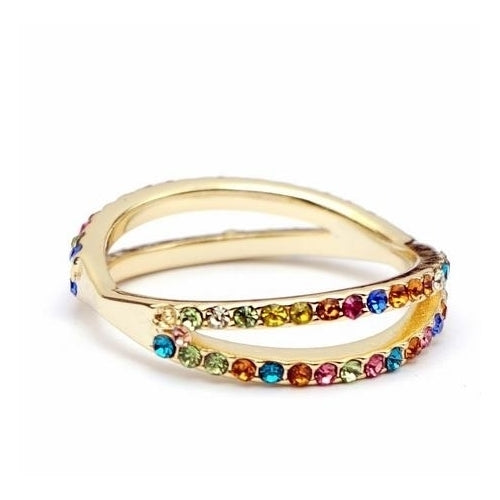 Authentic Ring Ring Explosive Rainbow Personality Fashion Ring Image 3