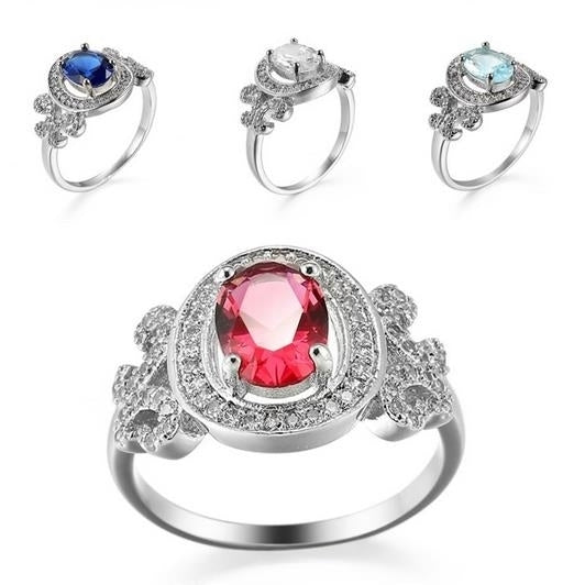 Four Colours Hand-Decorated Butterfly Egg Artificial zircon Girl Jewelry Rings Image 1