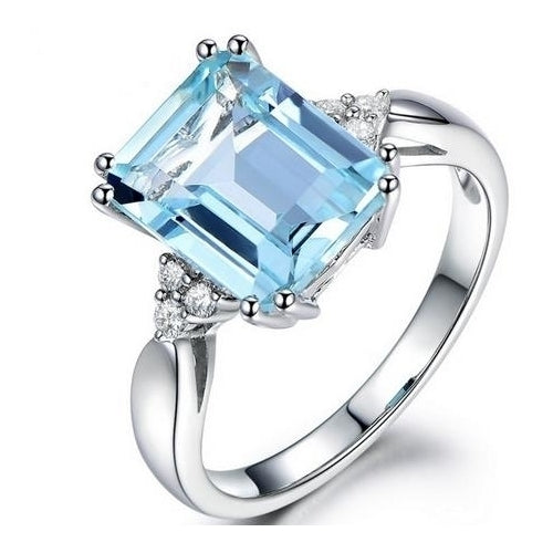 A Noble Popular style Coloured Sapphire Ring Embedded in Kratopa Stone Engagement Ring Image 1