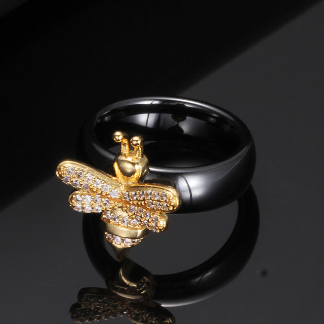 Bee Ceramic Ring Lady Ring Image 4