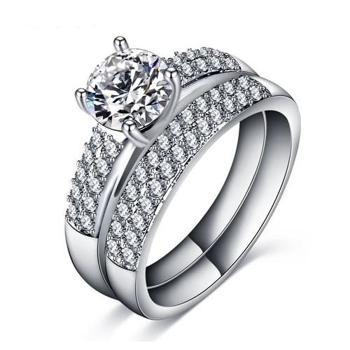 Fashion Ring Popular style white Artificial zircon ring Image 1