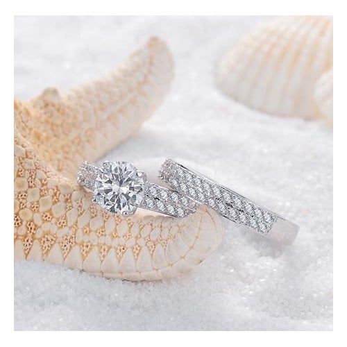 Fashion Ring Popular style white Artificial zircon ring Image 2