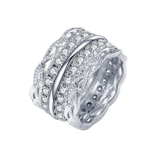 Retro lace with Artificial zircon ring Image 1