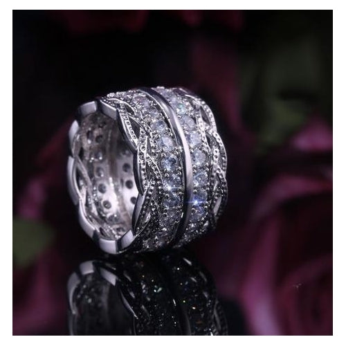 Retro lace with Artificial zircon ring Image 3