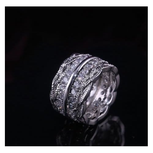 Retro lace with Artificial zircon ring Image 4