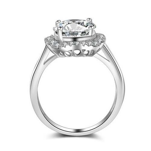 S Popular style Platinum Retro Pure Fashion style Ring Hollow-out Carved Female Platinum Clara Ring Image 1