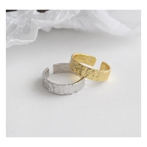 S Fashion style Irregular Concave and Convex Popular style Fashion style and Tin Foil Open Ring Ring Image 2