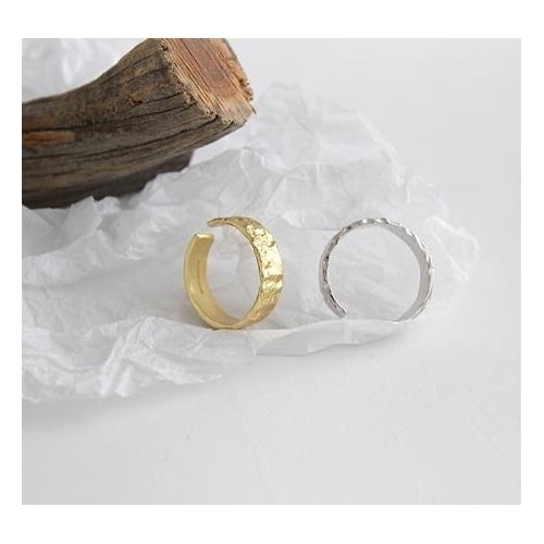 S Fashion style Irregular Concave and Convex Popular style Fashion style and Tin Foil Open Ring Ring Image 3